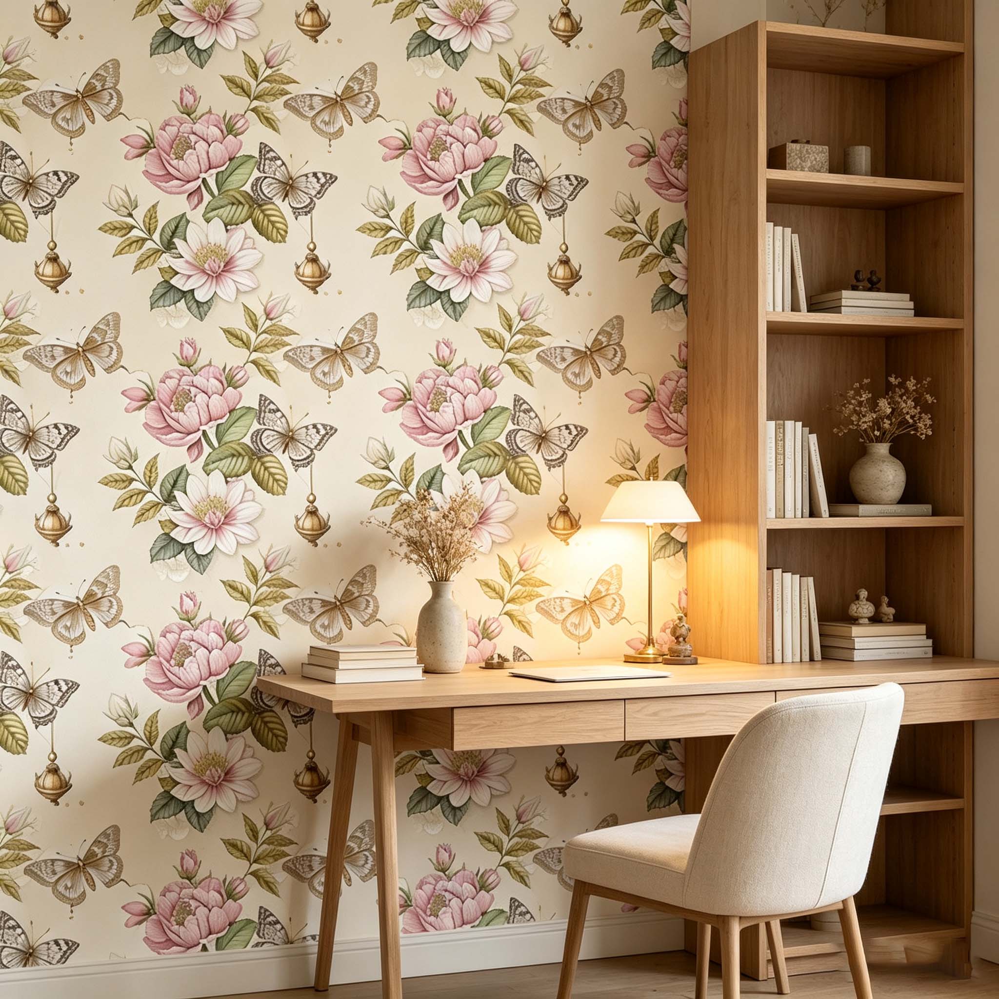 Luxury Lifestyle Furniture - Licht Luxe Retro Behang Zelfklevend Bloemig